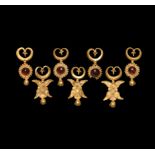 Indo-Bactrian Gold Necklace Pendant Group