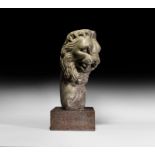 Large Roman Marble Lion Fountain Head