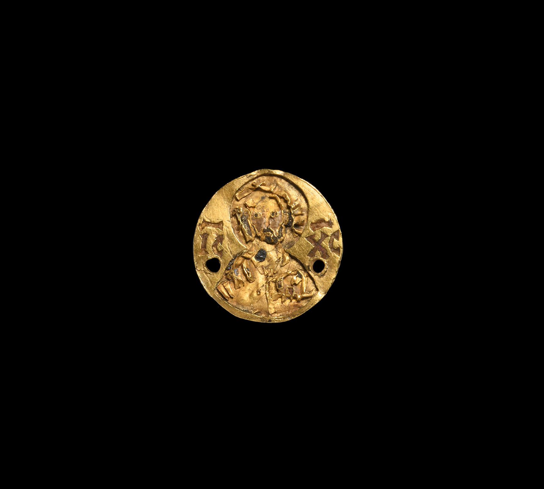 Byzantine Gold Mount with Jesus