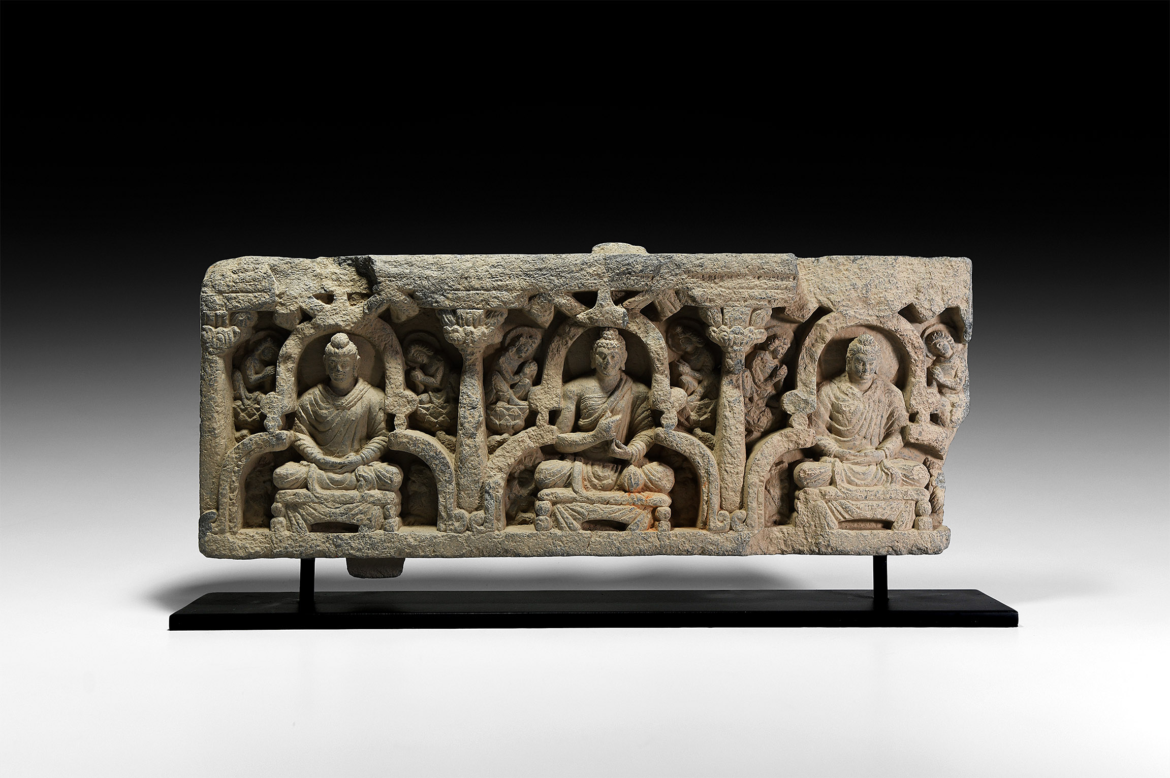 Gandharan Panel with Seated Buddhas