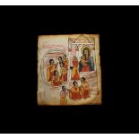 Ethiopian Parchment with the Virgin Mary and Abba Salusi