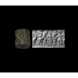 Early Dynastic II Cylinder Seal with Contest Scene