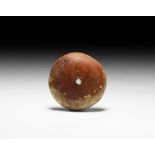 Large Migration Period Amber Sword Bead