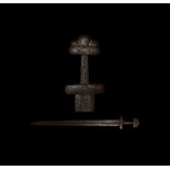 Viking Sword with Silver Inlaid Ringerike Hilt