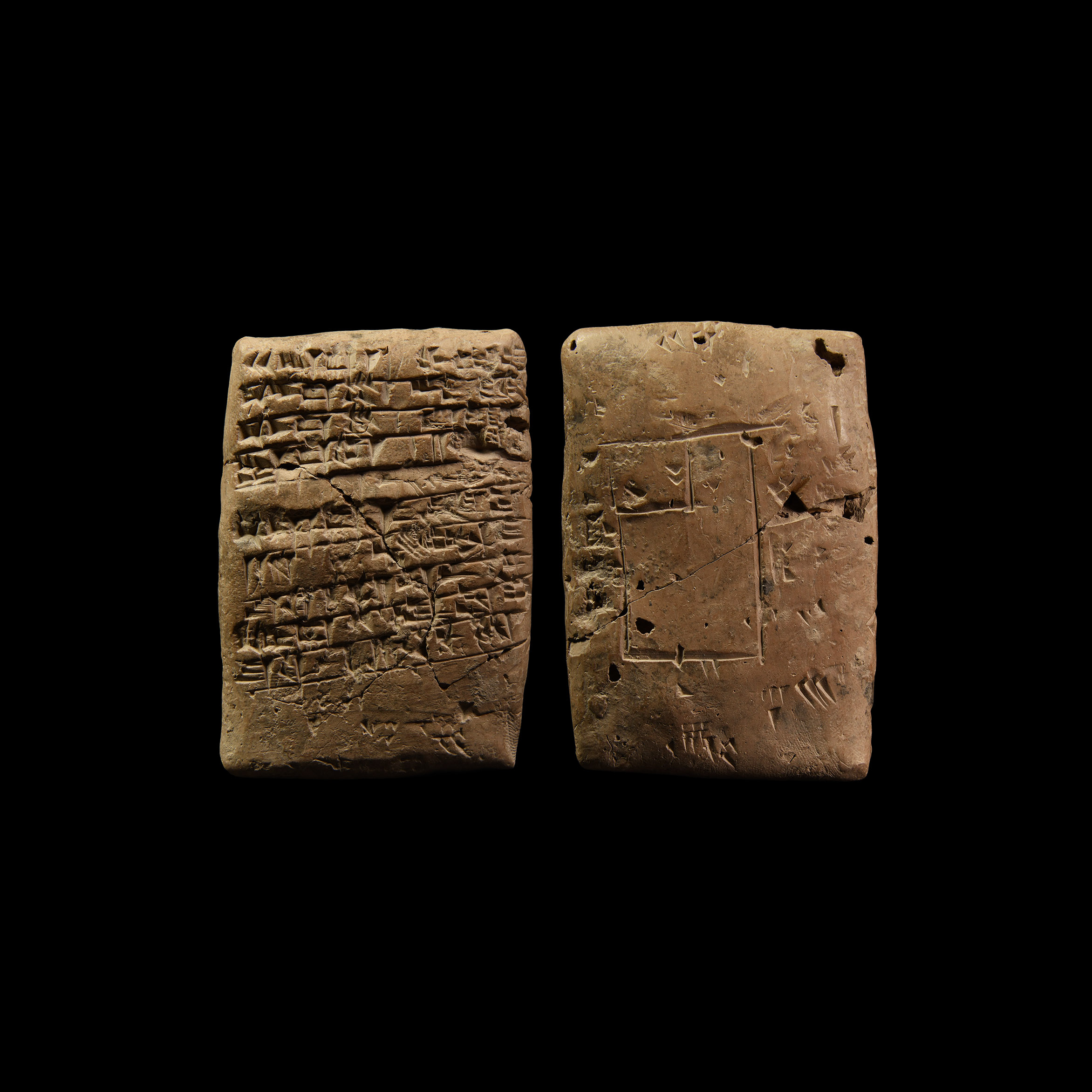 Old Babylonian Cuneiform Tablet with a Field Plan