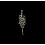 Viking Silver Apothecary Spoon with Entwined Beasts