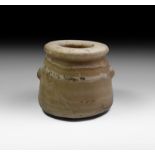 Egyptian Travertine Two-Handled Jar