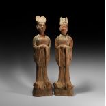 Large Chinese Tang Figure Pair