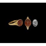 Roman Gold Ring with Portrait Gemstone