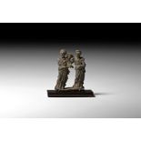 Roman Silver Fortuna and Flora Figure Pair