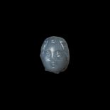 Roman Chalcedony Facing Bust Phalera