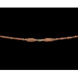 Etruscan Amber and Gold Bead Necklace