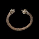 Urartu Silver Bracelet with Lion Heads