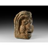 Iron Age Celtic Corner Stone Face