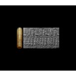 Achaemenid Cylinder Seal with Battle Scene