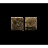 Old Babylonian Cuneiform Tablet with List of Barley Disbursements