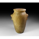 Large Egyptian Piriform Alabaster Jar
