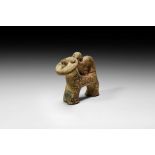 Islamic Painted Lion Statuette