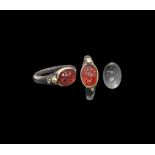Parthian Silver and Gold Ring with Victory Gemstone
