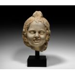 Roman Marble Head of Harpocrates