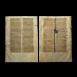 Medieval Illuminated English Manuscript Leaf
