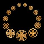 Byzantine Gold Expanding Cross Ornament Set