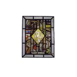 Medieval Royal Arms Stained Glass Panel