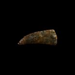 Stone Age Knapped Bifacial Flint Halberd Sickle