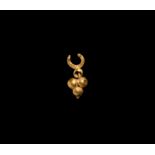 Roman Gold Pendant with Crescent Moon