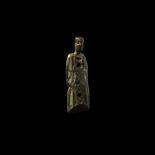 Medieval Limoges Enamelled Reliquary Figure