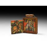 Ethiopian Portable Double Diptych Icon Pendant