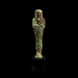 Egyptian Pale Green Hieroglyphic Shabti