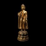 Sino-Tibetan Gilt Standing Buddha Figure