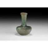 Large Roman Green Glass Bottle