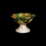 Chinese Tang Sancai Glazed Chalice