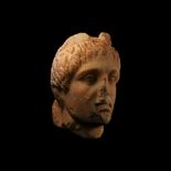 Roman Marble Head of Mercury