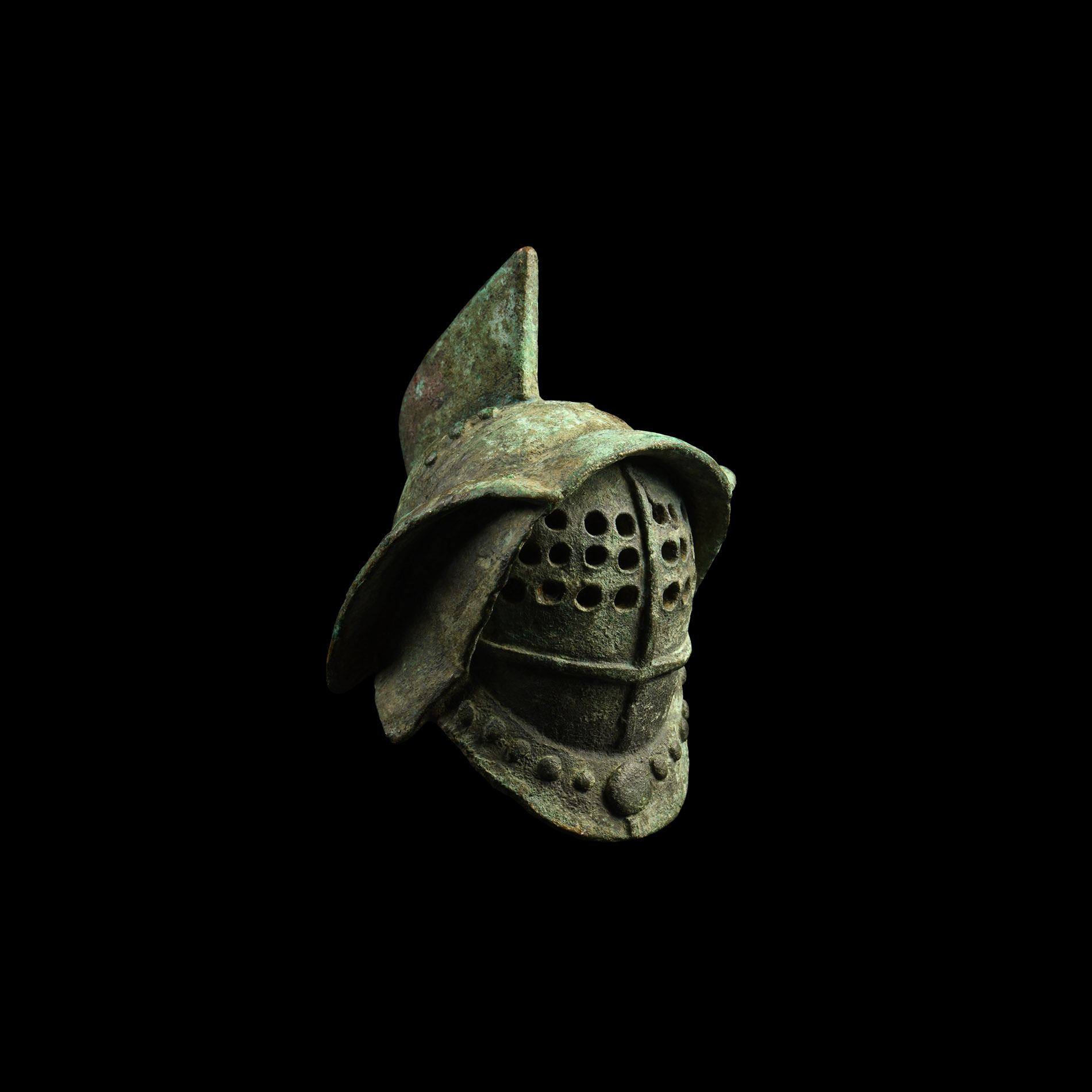 Roman Votive Model of Gladiator's Helmet