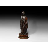 Medieval Wooden St Catherine Figure