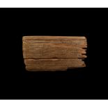 Roman Inscribed Wooden Tablet