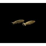 Western Asiatic Fish Amulet Pair