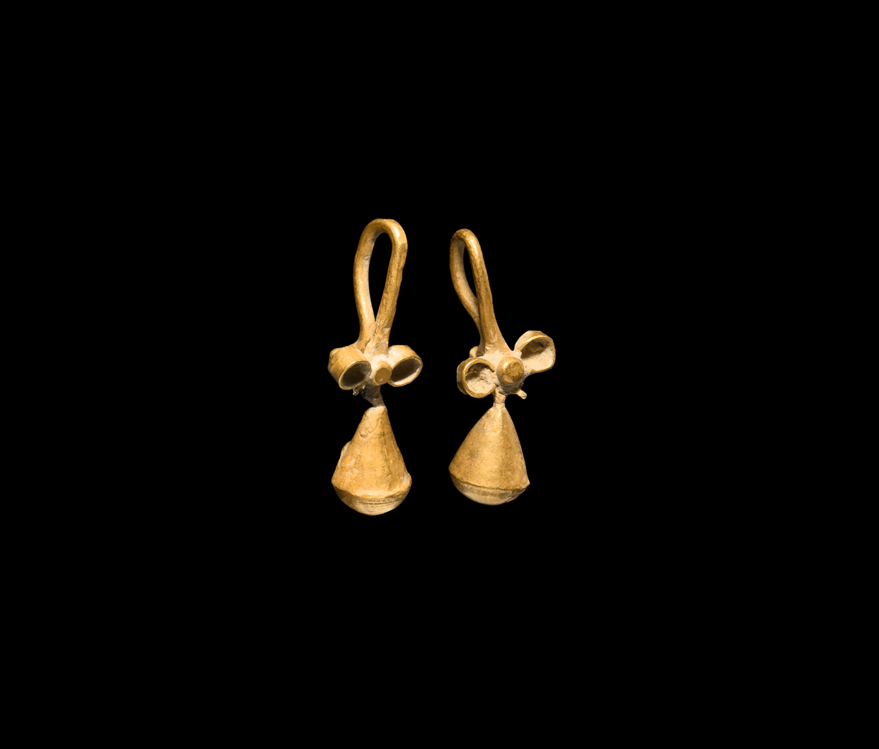 Greek Gold Earring Pair