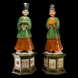 Large Chinese Ming Tomb Attendant Pair