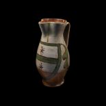 Medieval Majolica Archaic Jug with Coat of Arms