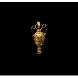 Hellenistic Gold Amphora Pendant