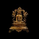Sino-Tibetan Gilt Buddha Figure