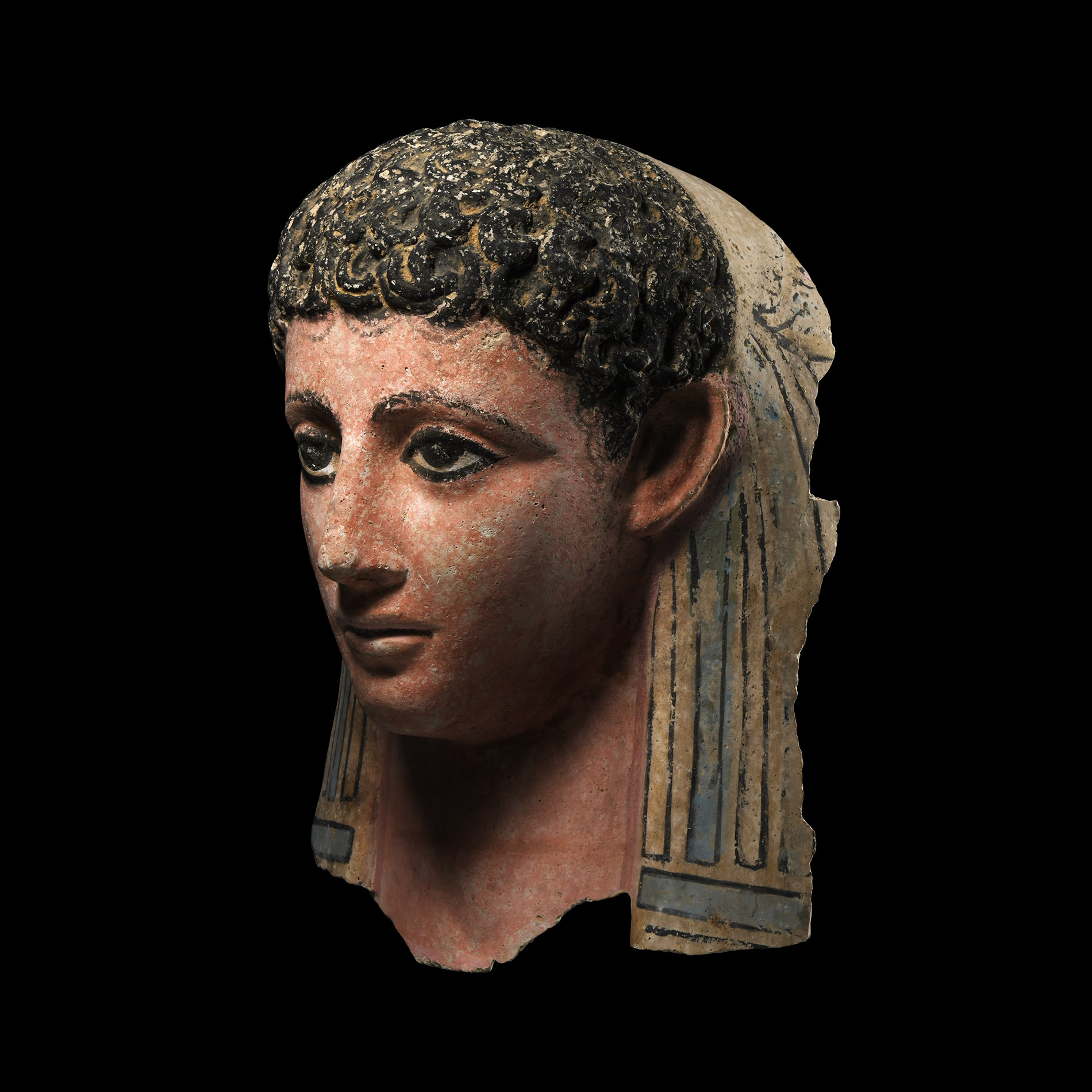 Egyptian Face Mask of a Young Male - Image 2 of 2