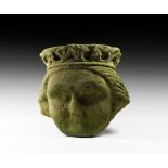 Medieval Sandstone Head of a King