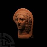 Etruscan Terracotta Protome Head