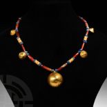 Elamite Necklace with Gold Cup Pendants