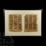 Medieval Hebrew Bible Manuscript Pages